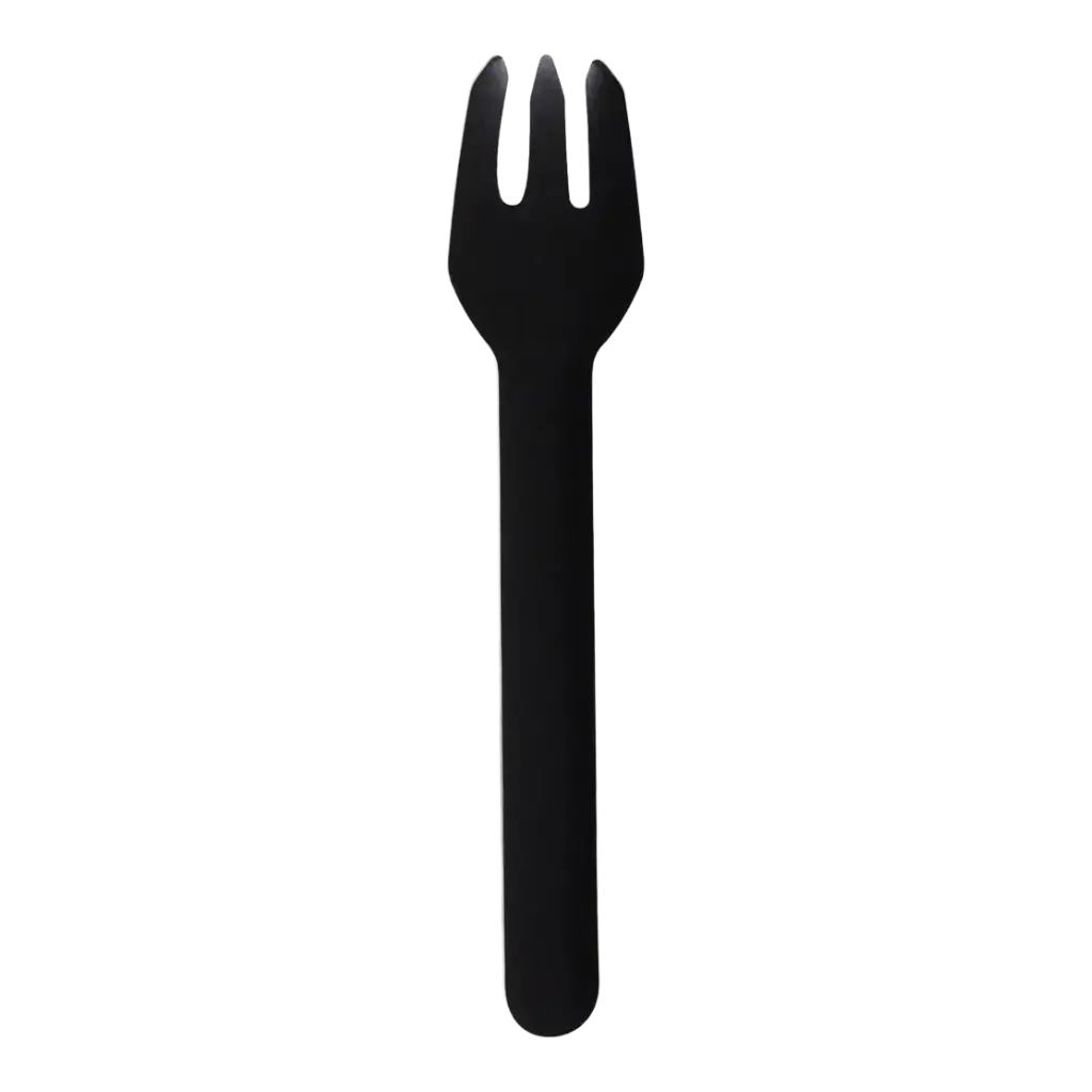 Tenedor negro desechable - Juego de 10