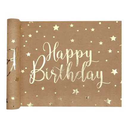 Camino de mesa Happy Birthday - 3 metros