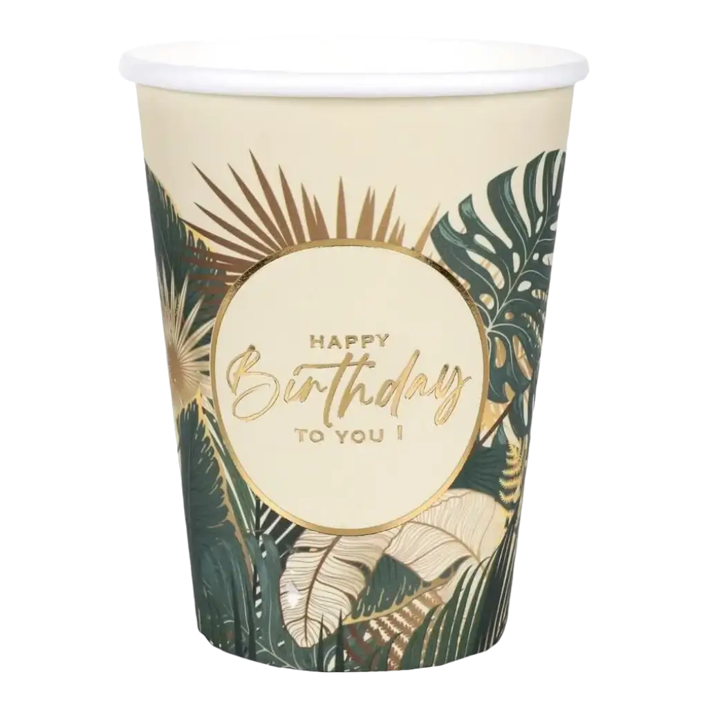 Vaso Birthday Jungle - Lote de 10