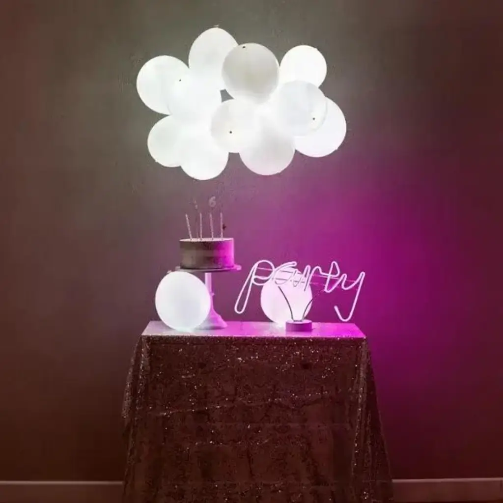 Illooms® Globos LED de látex - Blanco