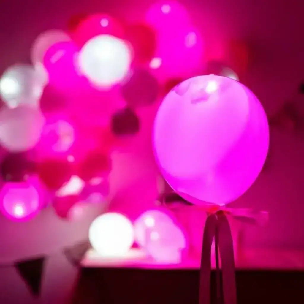 Illooms® Globos LED de látex - Rosa