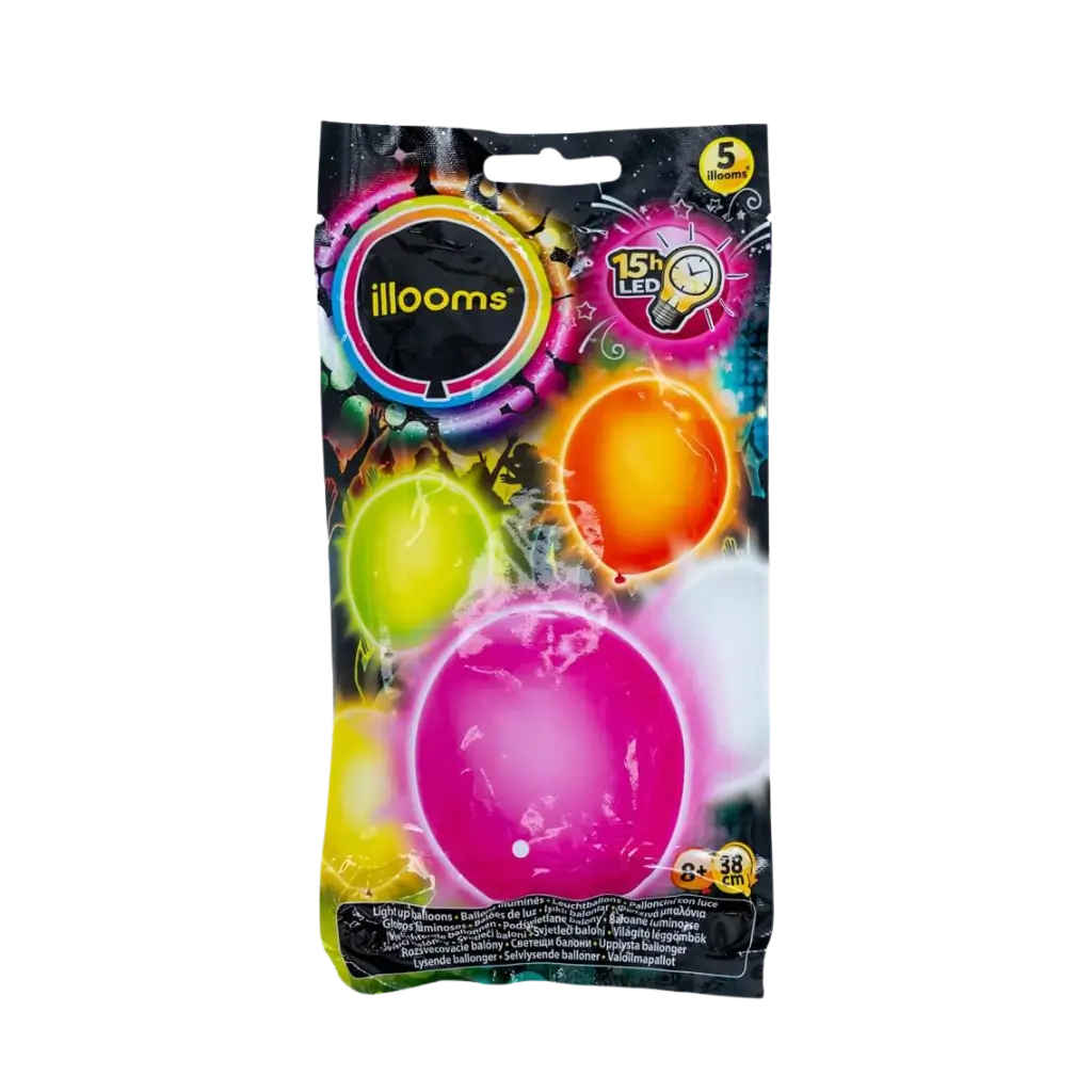 Illooms® Globos LED de látex - Colores de verano