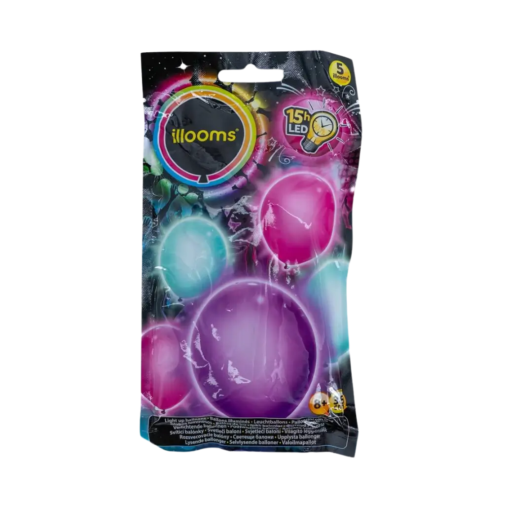 Illooms® Globos LED de látex - Colores fríos