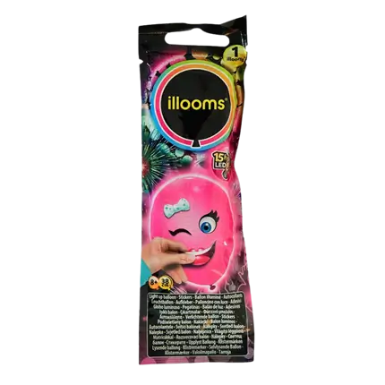illooms® Kit de creación de globos LED Caras divertidas - Rosa