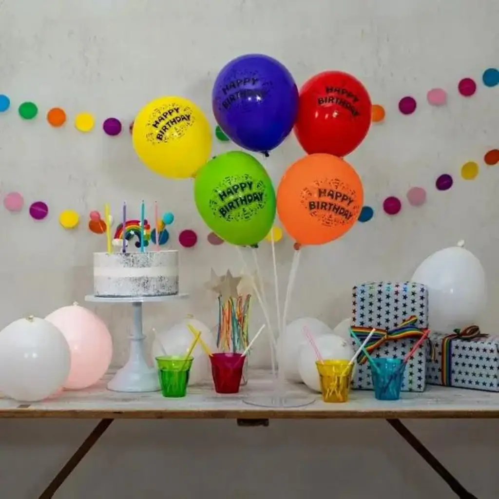 Illooms® Globos LED de látex - "Happy Birthday"