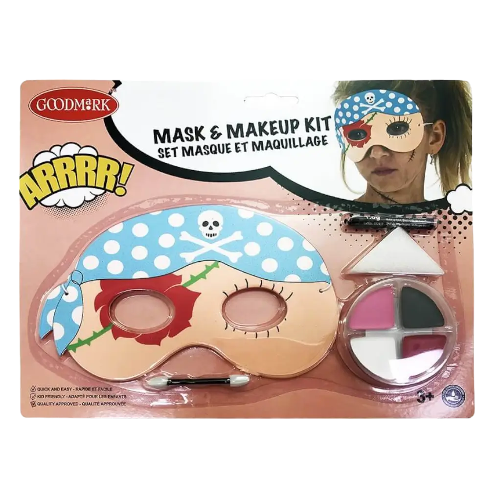 Kit de maquillaje con máscara infantil, tema "Pirata