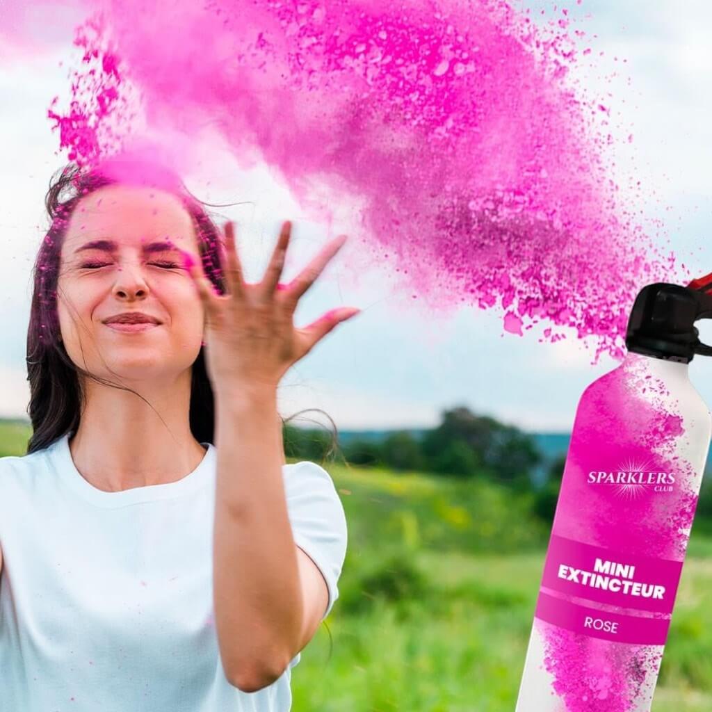 Mini Extintor de Polvo Holi - Rosa