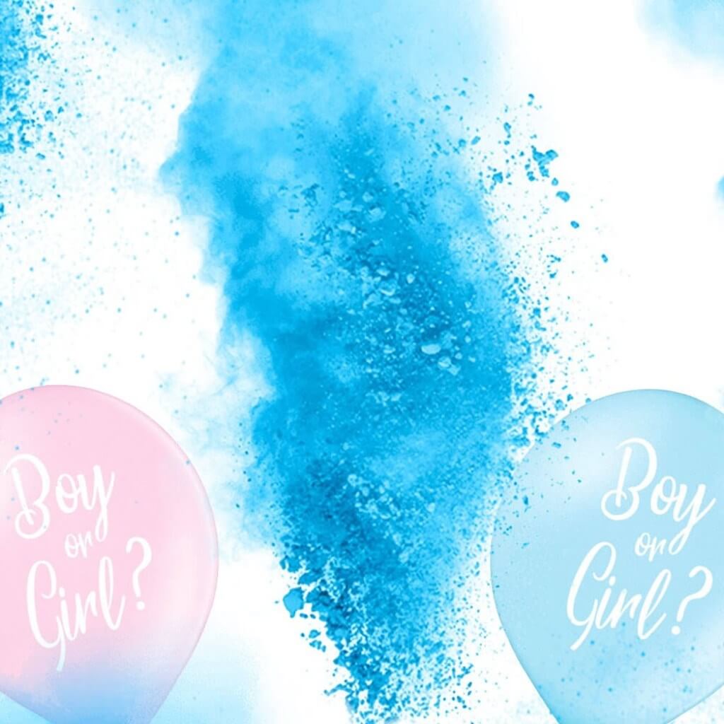 Mini Extintor de polvo Gender Reveal - Azul