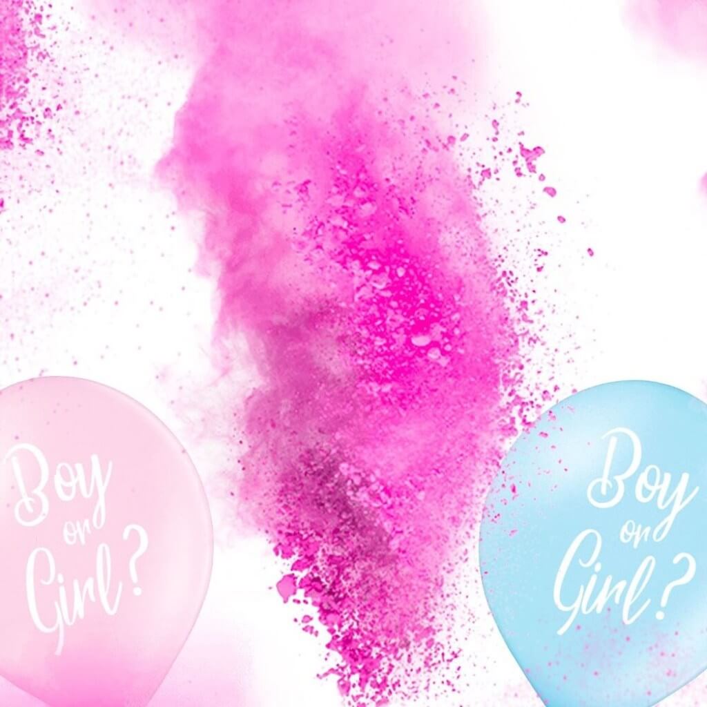 Mini Extintor de Polvo Gender Reveal - Rosa