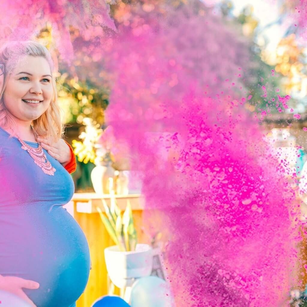 Mini Extintor de Polvo Gender Reveal - Rosa