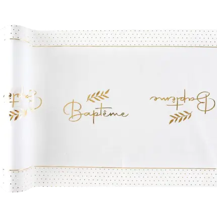 Camino de mesa para bautizo