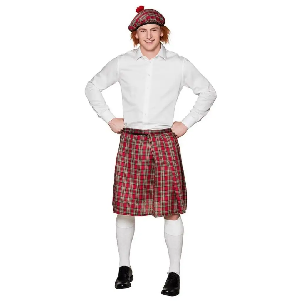 Falda escocesa de tartán rojo Mr Tartan