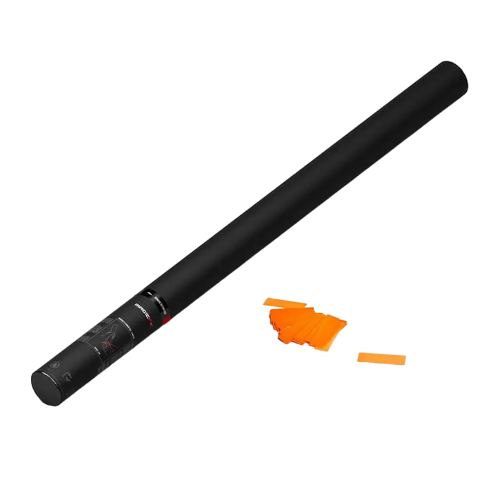 Pistola de confeti manual naranja 80cm