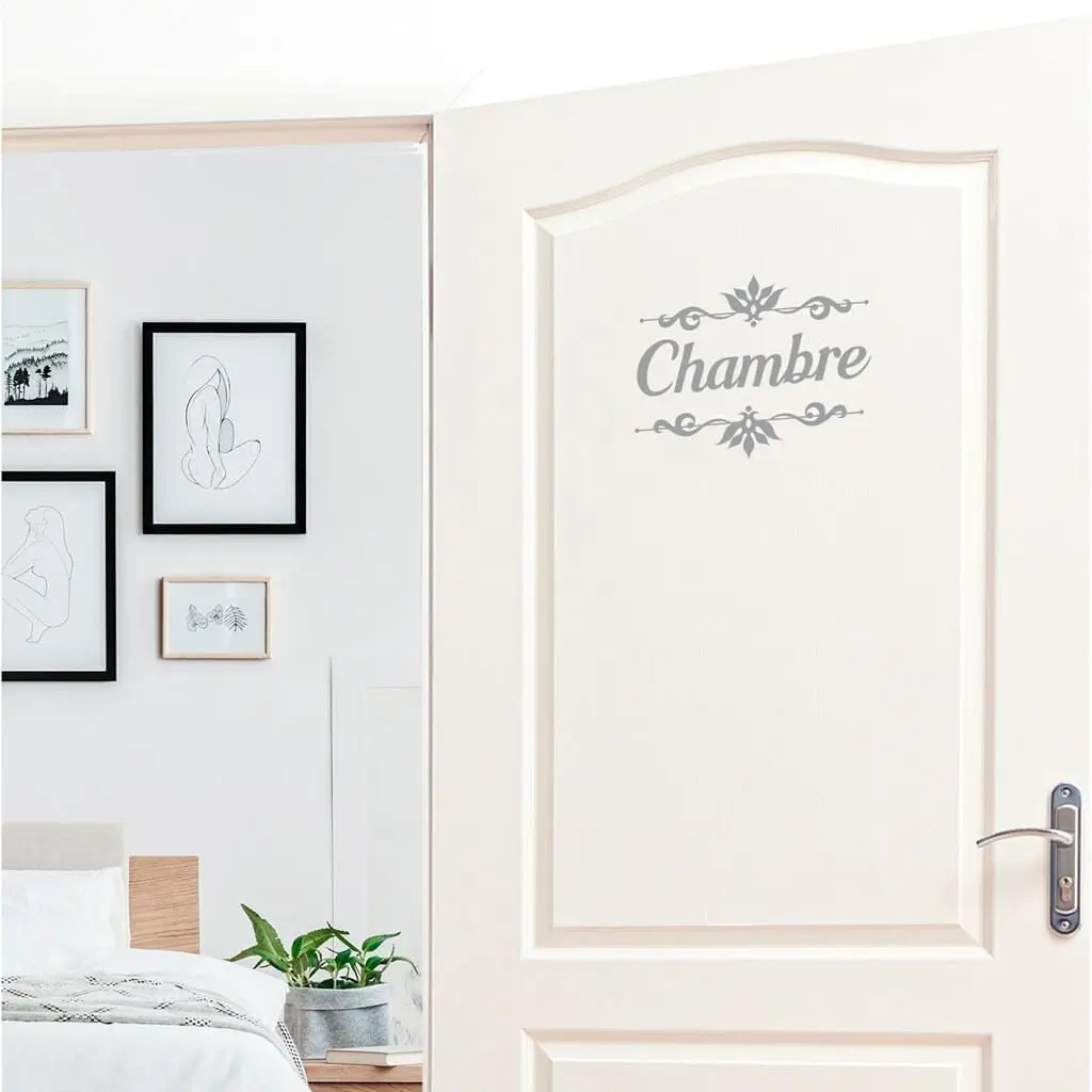 Adhesivo para puerta "Dormitorio