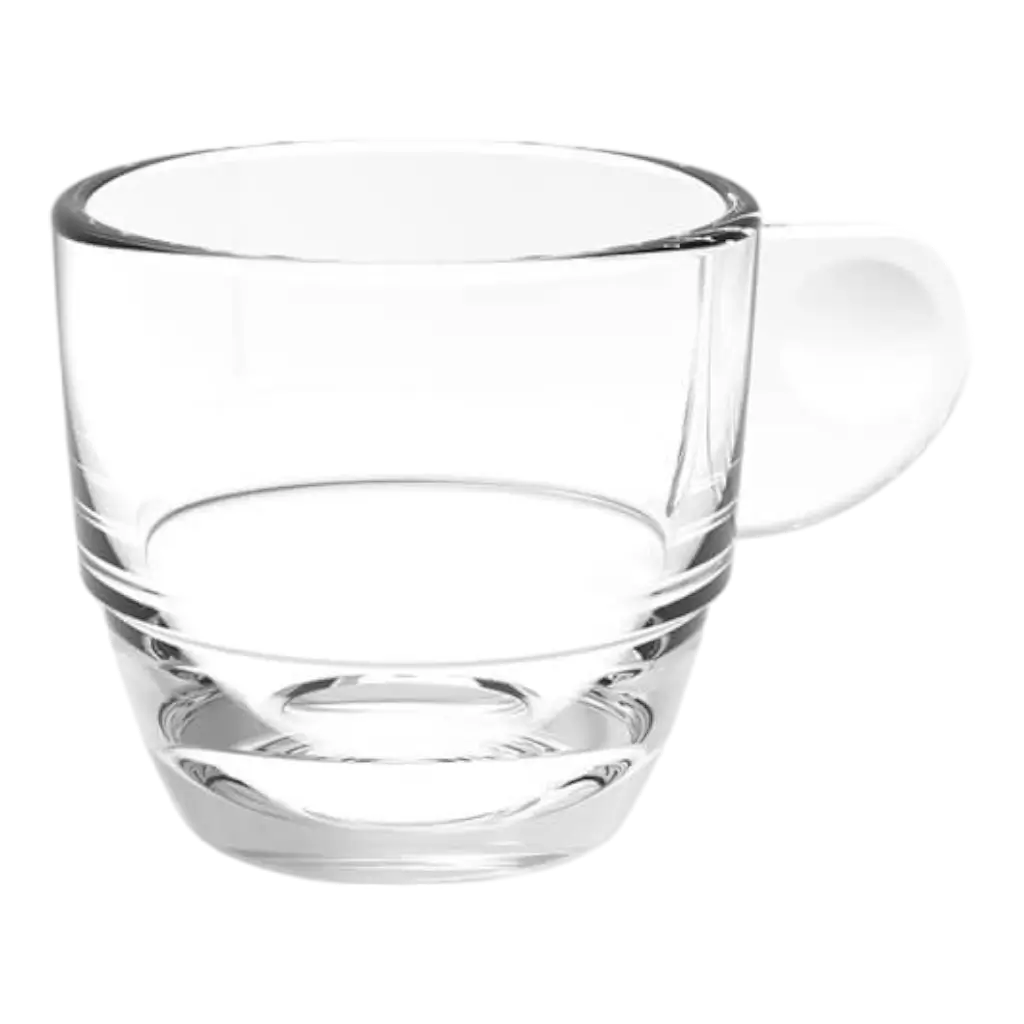 Taza de café transparente 8cl - Set de 6