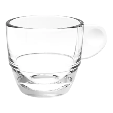 Taza de café transparente 8cl - Set de 6
