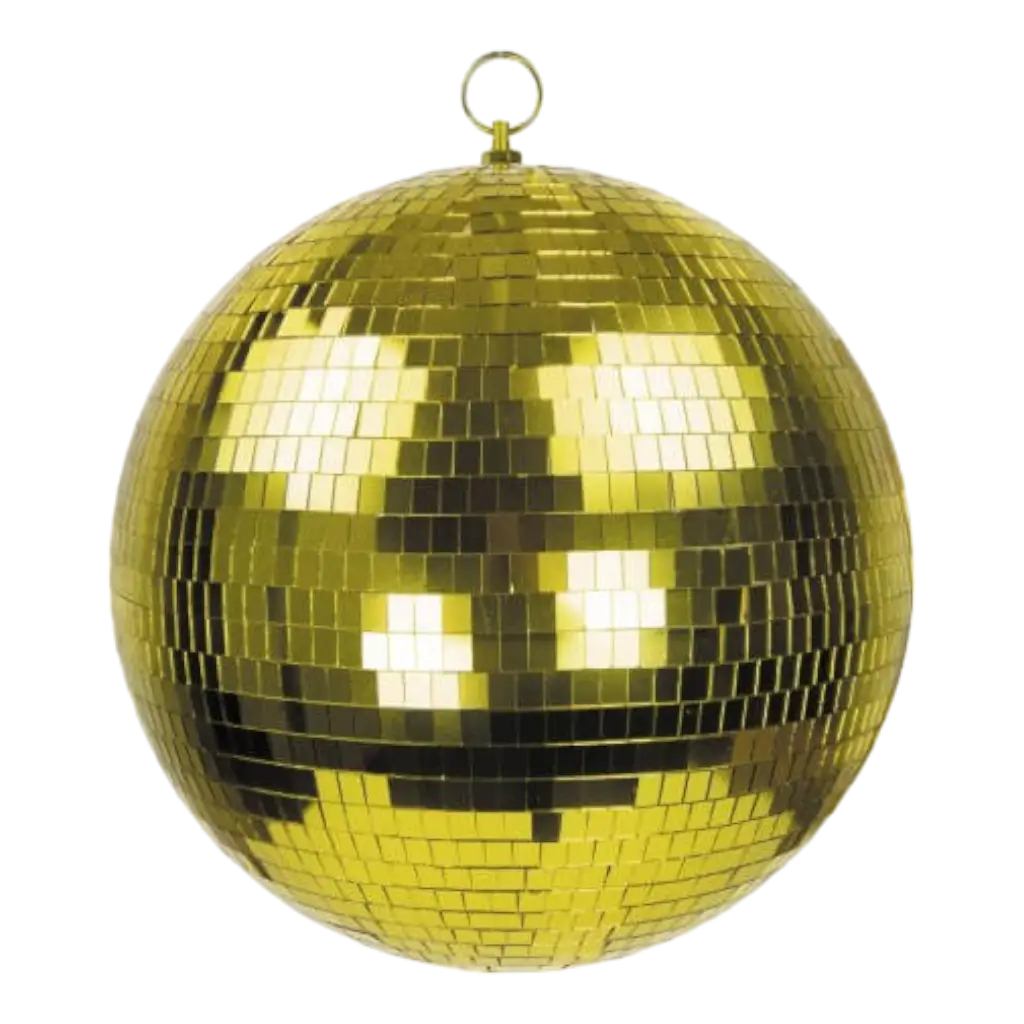 Bola Disco Face Oro - 20cm