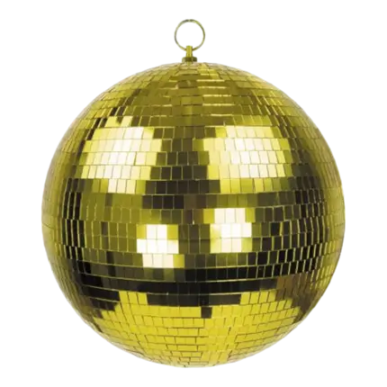 Bola Disco Face Oro - 20cm