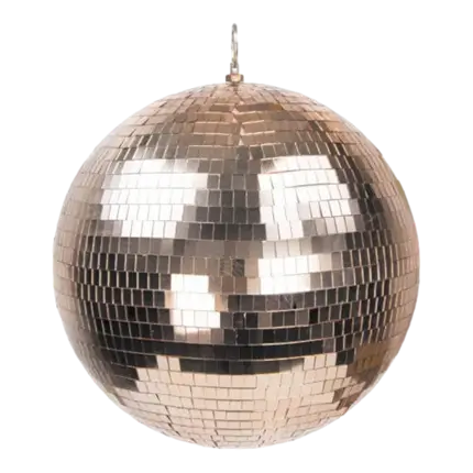 Disco Bola Facetada Oro Rosa - 20cm