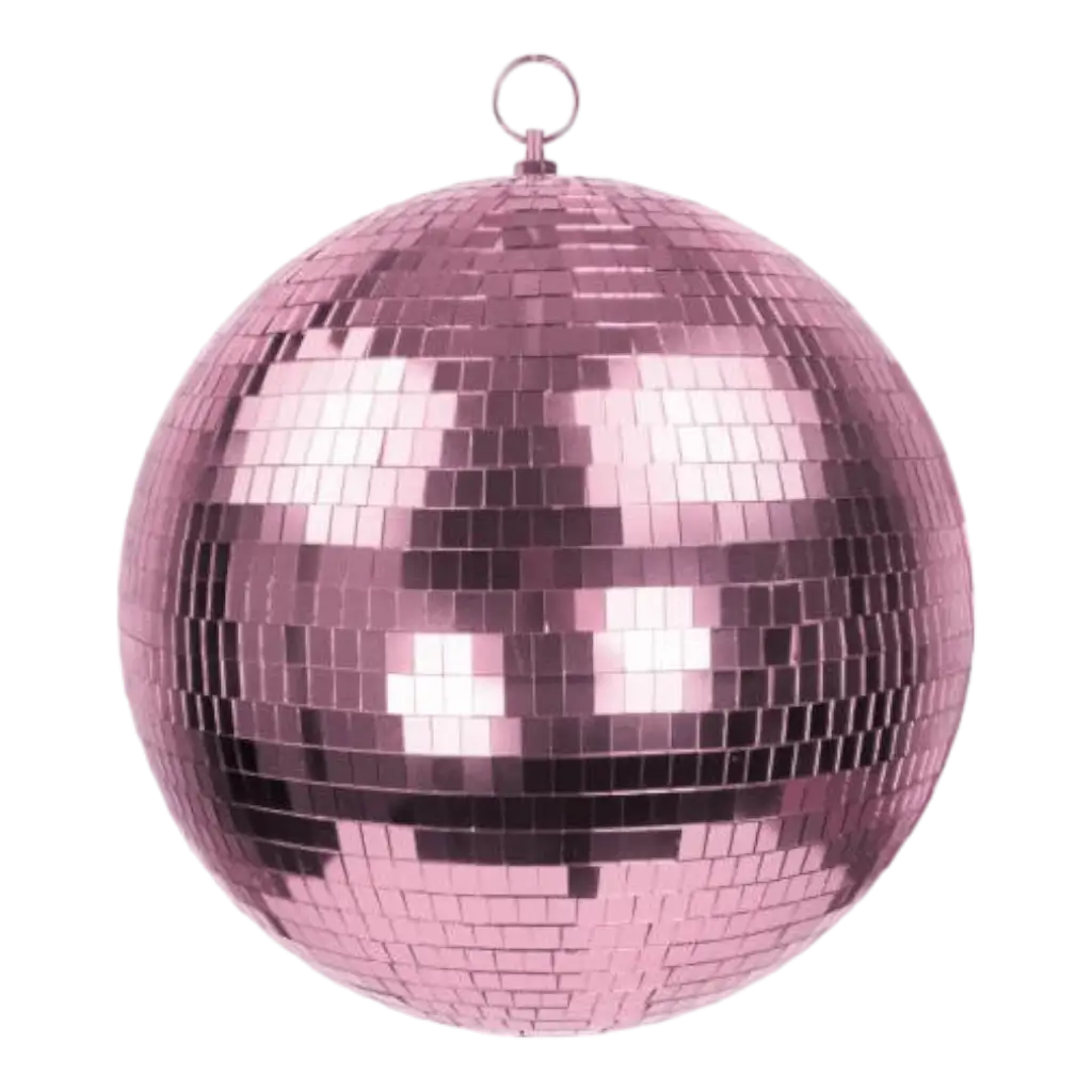 Bola de discoteca rosa - 20cm
