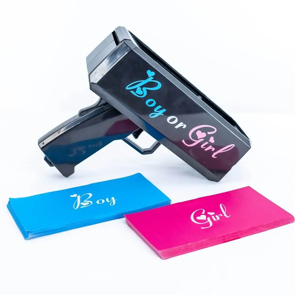 Boy or Girl Ticket Gun - 100 billetes falsos incluidos