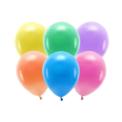 Paquete de 10 globos biodegradables multicolores