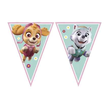 Guirnalda de banderines Girly Pat'Patrouille