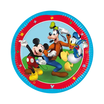 Plato de papel Mickey Mouse ø23cm - Set de 8