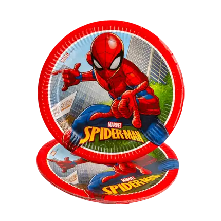 Plato de papel Spiderman ø23cm - Set de 8