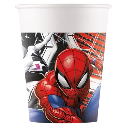 Vaso de papel Spiderman - 25cl - Set de 8