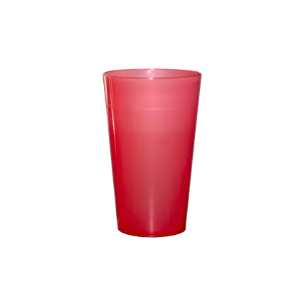 Vaso Ecocup Rojo 25?cl útil (33?cl hasta el borde) Reutilizable – Tipo Media caña, Zumo, Refrescos