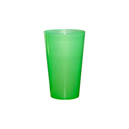 Vaso Ecocup Verde 25?cl útil (33?cl hasta el borde) Reutilizable – Tipo Media caña, Zumo, Refrescos