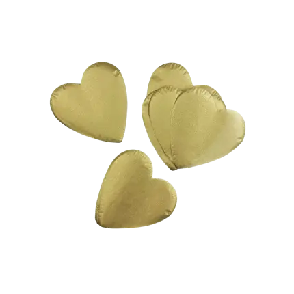 Bolsa 100% Biodegradable de Confeti Corazón Metálico 1KG - Oro