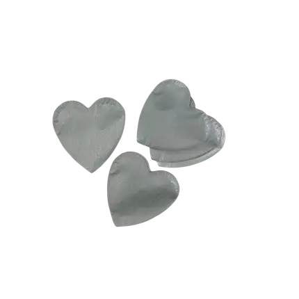 Bolsa de Confeti Corazón de Metal 100% Biodegradable 1KG - Plata