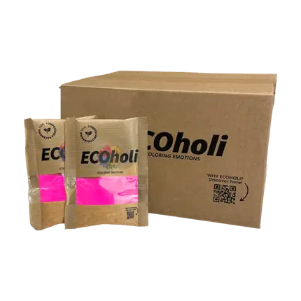 Bolsita de polvos Holi rosa - 75g