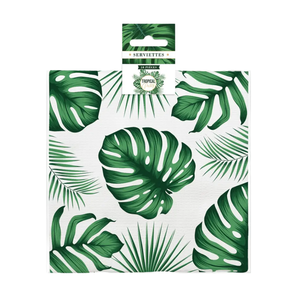 Toallas de cumpleaños tropicales (paquete de 10)