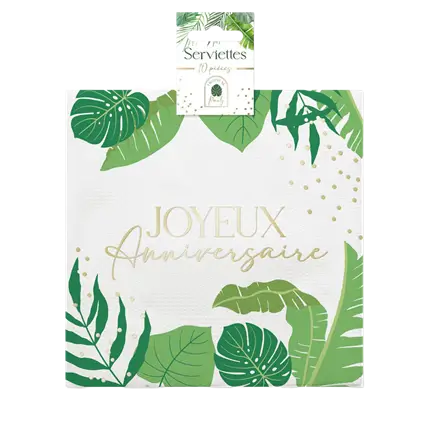 Toallas de cumpleaños tropicales (paquete de 10)