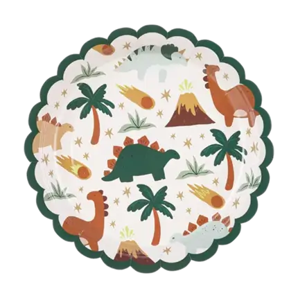 Platos de cumpleaños de dinosaurios