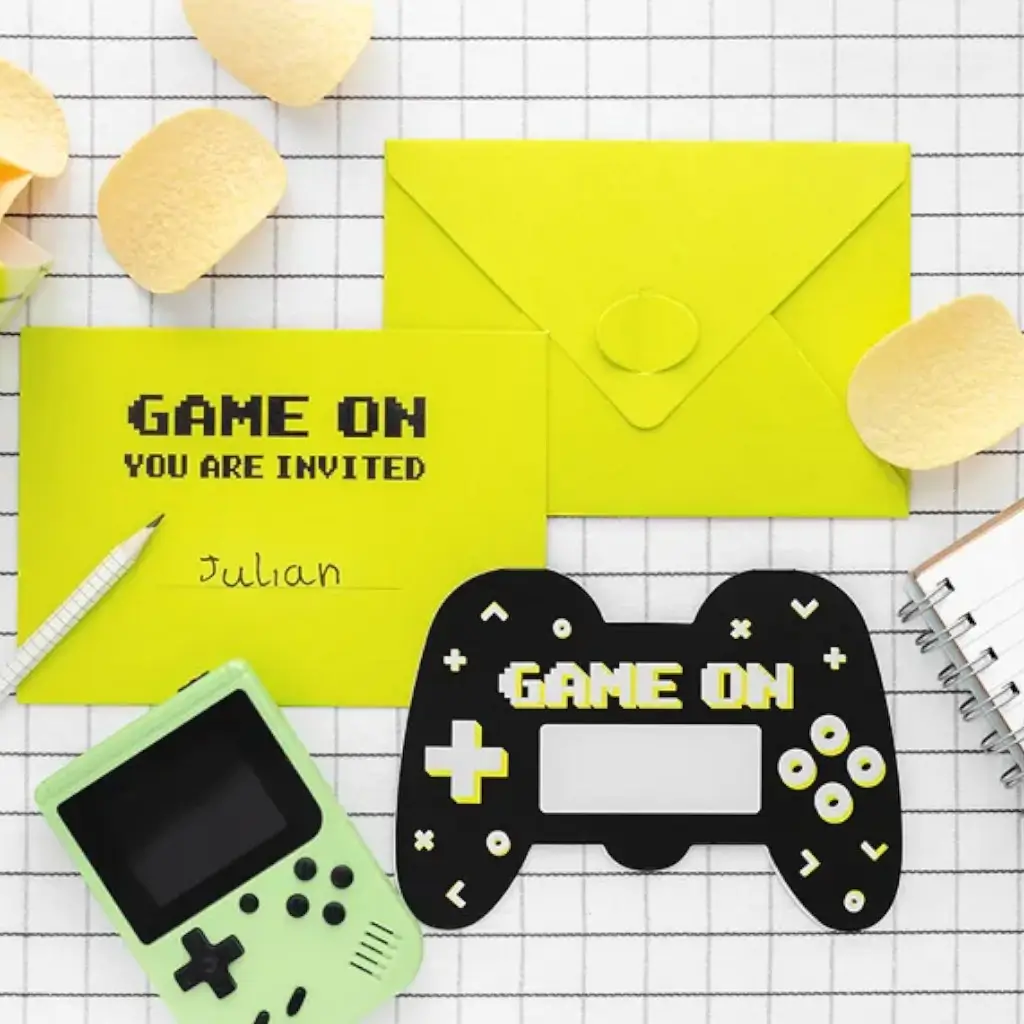 Invitaciones para mandos de juegos