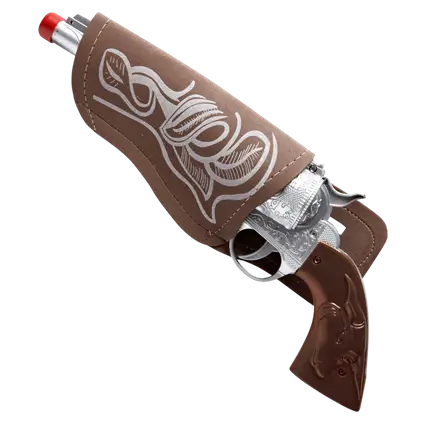 Pistola vaquera con funda y cinturón