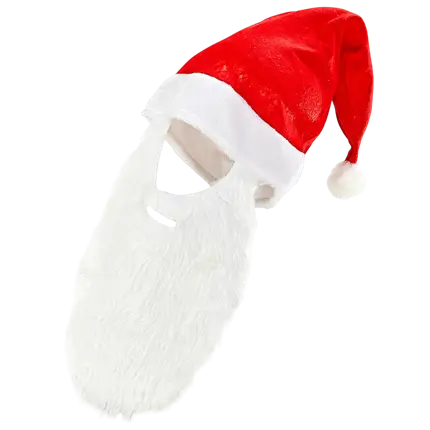 Gorro de Navidad con Barba Blanca