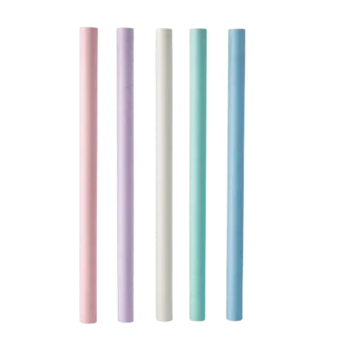 Pajita de papel multicolor para té de burbujas 20cm ø12mm (Set x50)