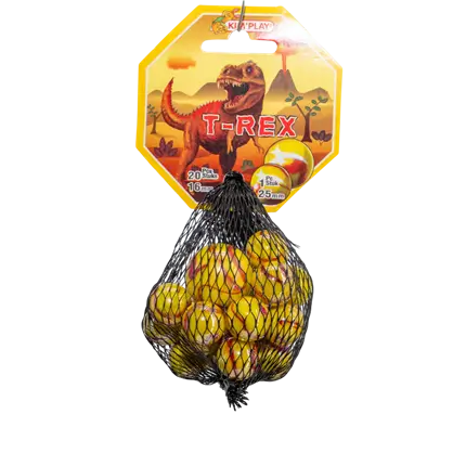 Lote de 20 canicas T-Rex +1 tapa