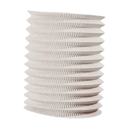 Linterna cilíndrica de papel blanco