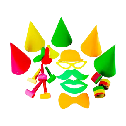 Kit de fiesta Fluo multicolor para 5 personas