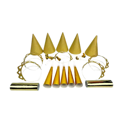 Pack Cotillón Oro 10 Personas