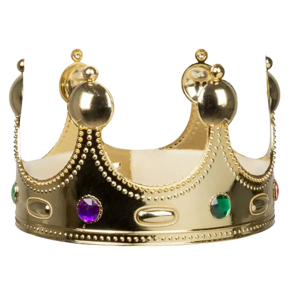 Corona Rey Niño de Oro - Piedras multicolores