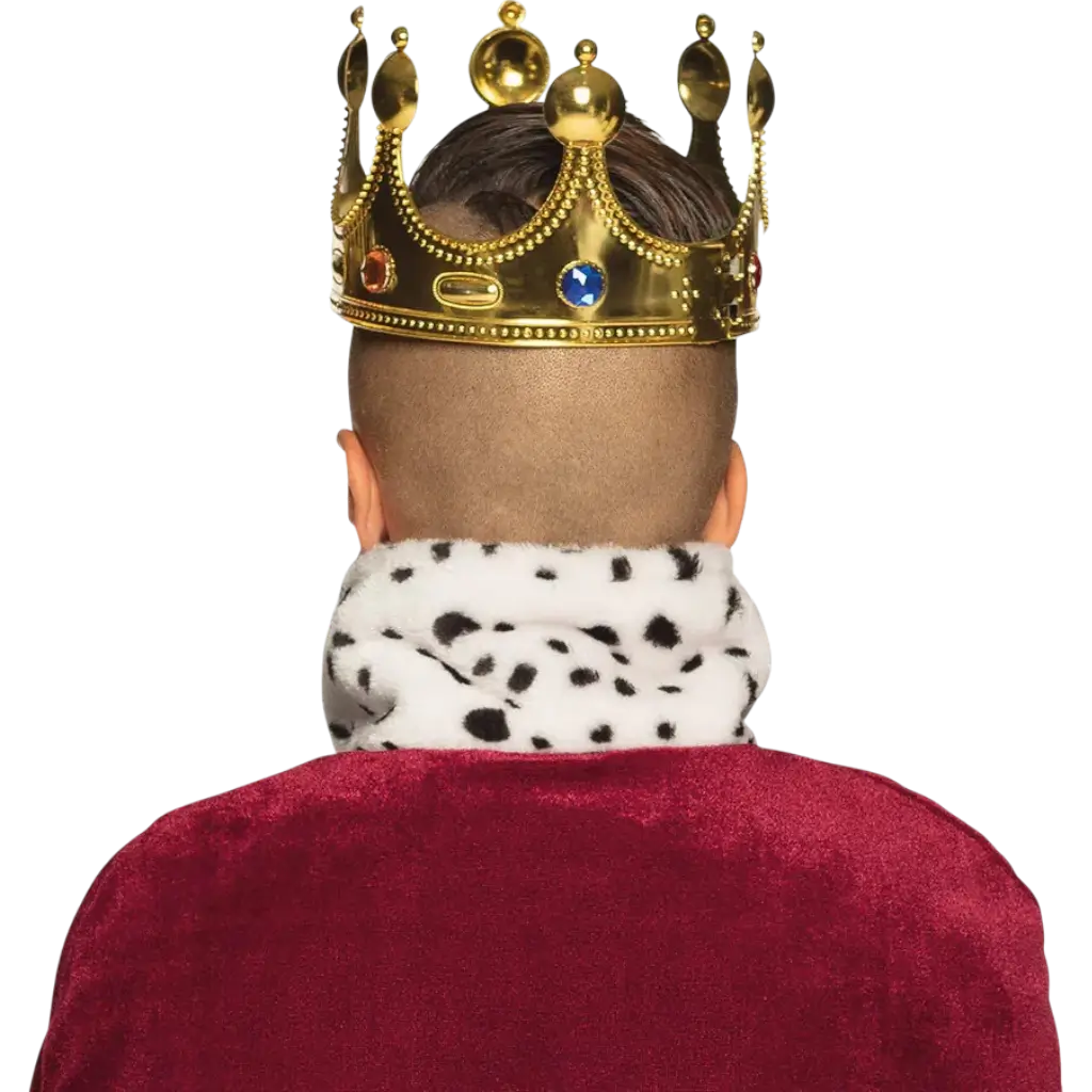 Corona Rey Niño de Oro - Piedras multicolores