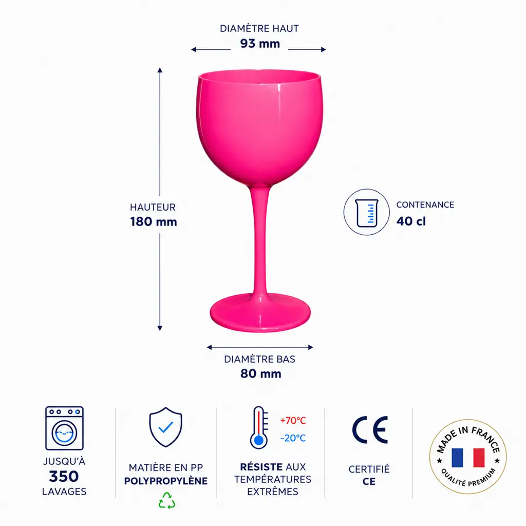 Vaso Piscine rosa 40cl