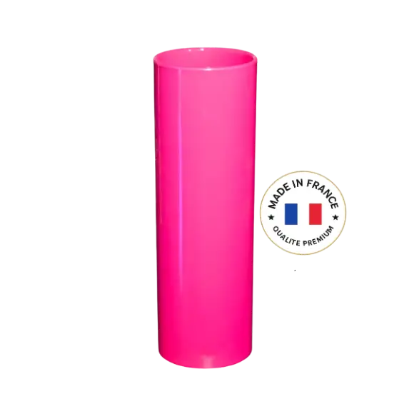 Tubo de vidrio irrompible Rosa 22cl